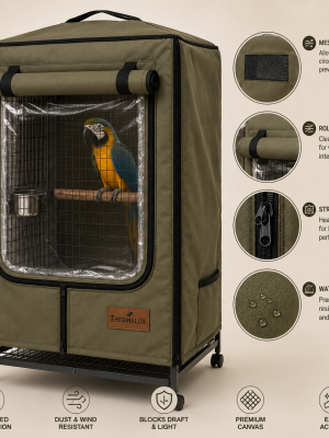 ChatGPT Image Jul 16, 2026, 05_25_20 PM Thermalux Canvas Premium Bird Cage Cover – Insulated Weather Protection Cover