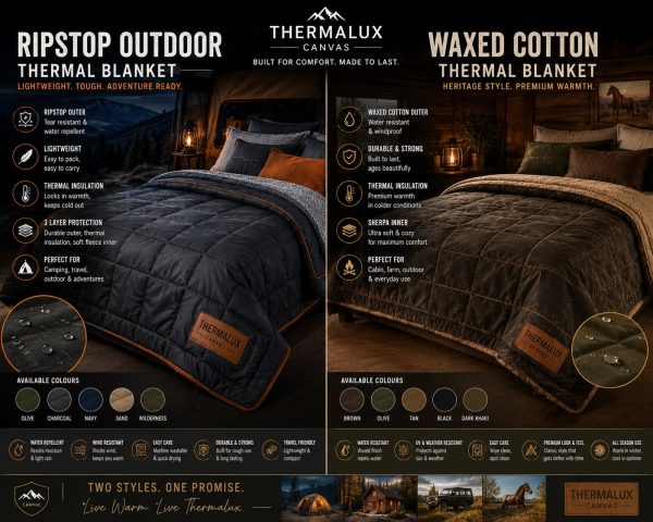 Thermalux Soft Washed Canvas Thermal Blanket