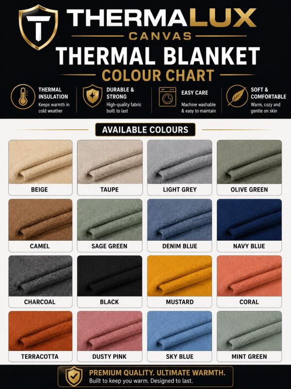 Thermalux Soft Washed Canvas Thermal Blanket